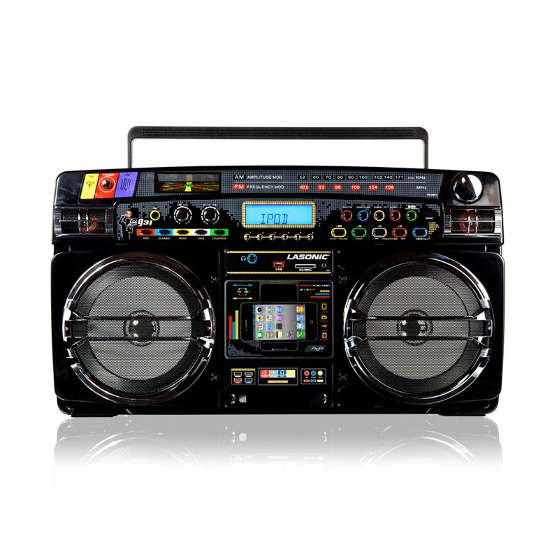 Lasonic I931X Ghetto Blaster with iPod iPhone Dock Black