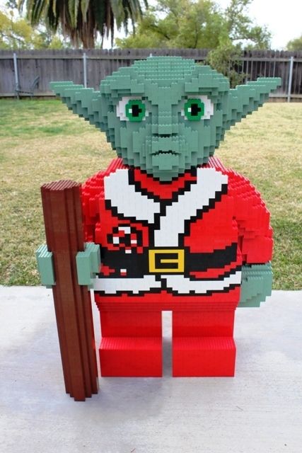 Life Size Yoda Made Up Entirely of Legos