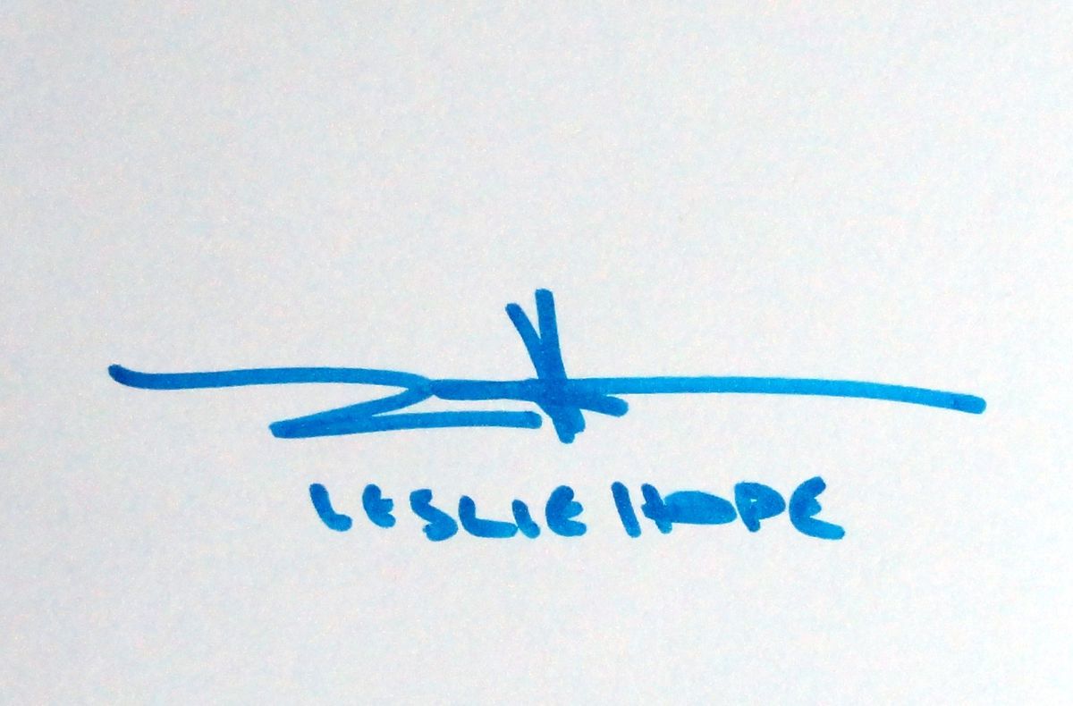 Leslie Hope Signed 6x4 Index Card Autograph The Mentalist The River 24