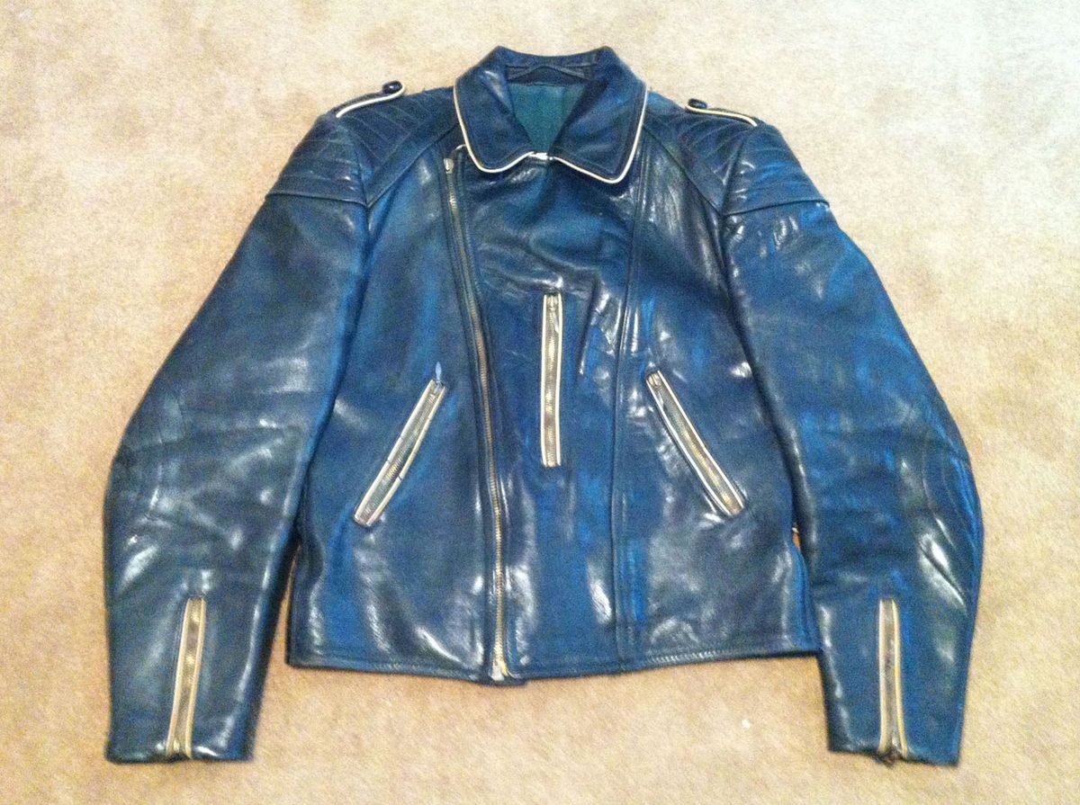  leather MOTORCYCLE jacket 40s WW2 fight jacket LEWIS M Motorbike