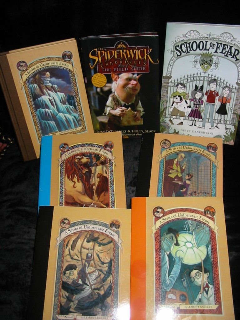 PB Lemony Snicket 5 Bk Lot School of Fear Spiderwick Chronicles Field