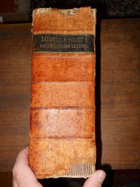 1864 LIDDELL & SCOTT GREEK ENGLISH LEXICON rare OLD claassical full