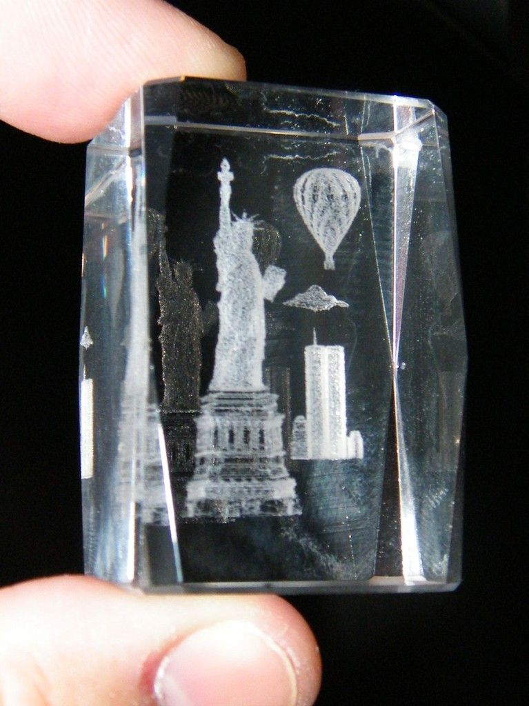 Statue of Liberty World Trade Center 911 New York City 3D Laser