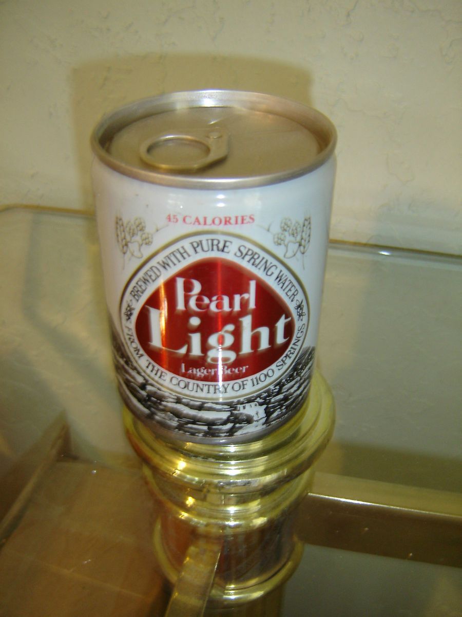 Pearl Light San Antonio Texas Bottom Opened 8oz Empty Steel Beer Can