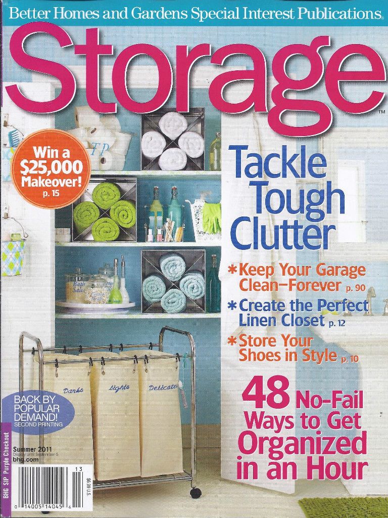 STORAGE MAGAZINE TACKLE CLUTTER CLEAN GARAGE PERFECT LINEN CLOSET