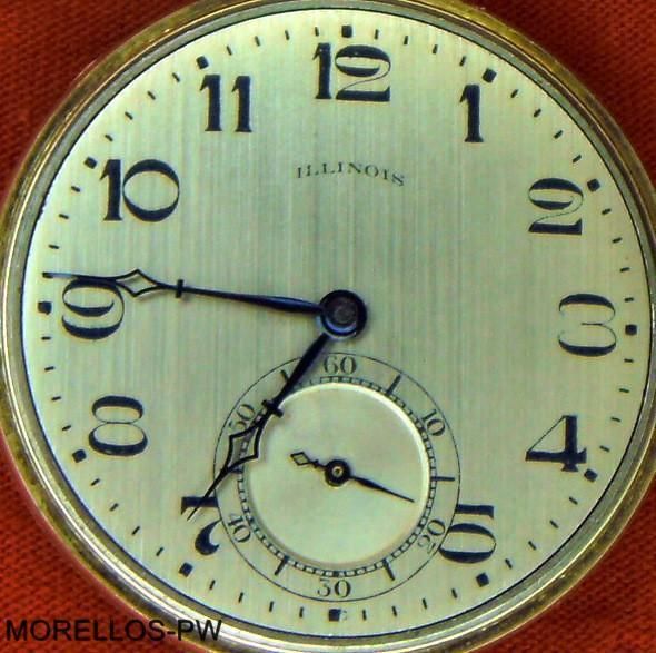 1925 ILLINOIS 21 JEWELS POCKET WATCH 14KT GF WITH 2 TONE LINK CHAIN