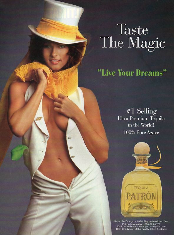 Patron Tequila Vintage Ad Featuring Karen Mcdogual