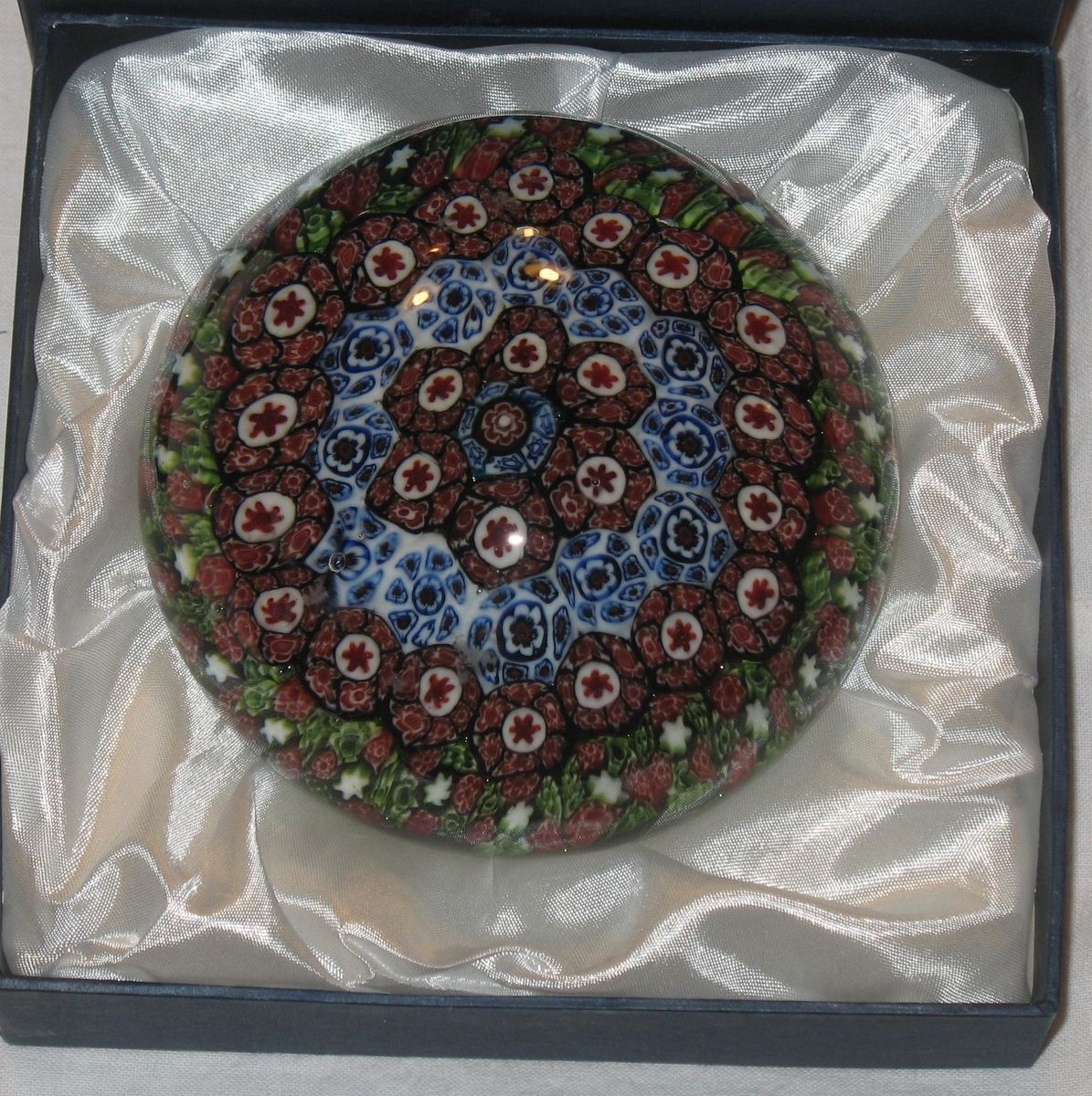 Green Blue White Red Multicolor Flower Glass Desk Paperweight Teacher