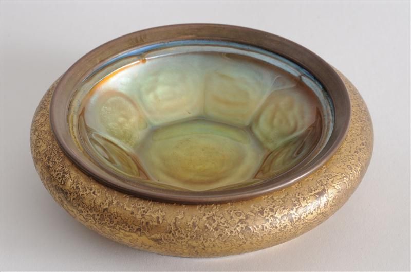 Unusual Very RARE Louis C Tiffany Furnaces Inc Favrile Ashtray Glass