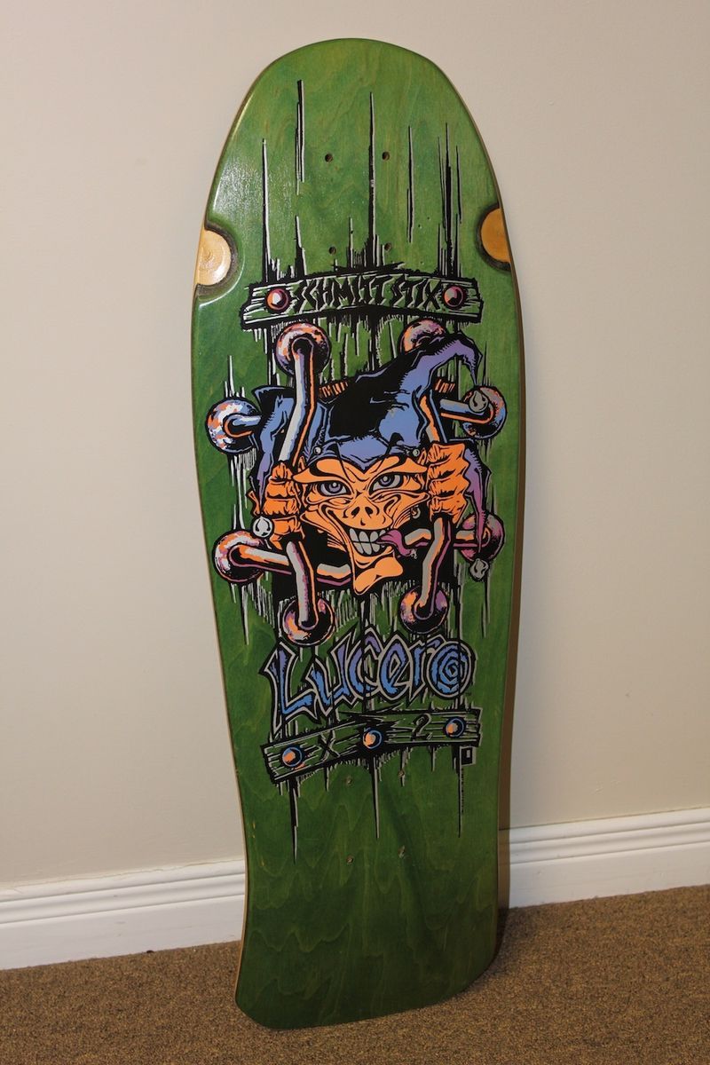 RARE Vintage 1987 Schmitt Stix John Lucero X 2 Jester Skateboard Deck