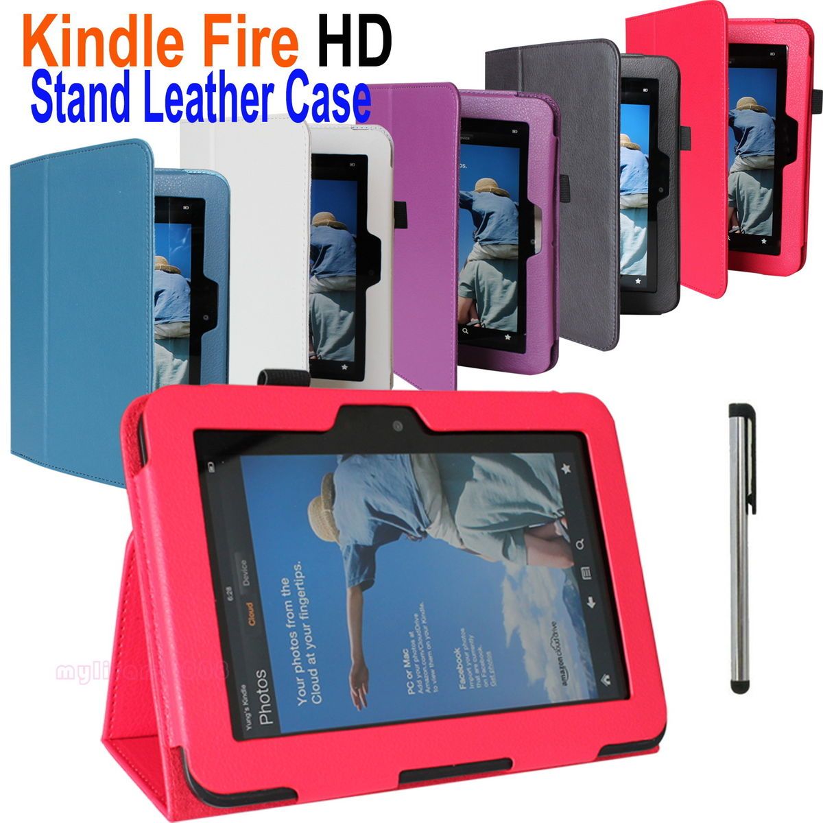 PU Leather Stand Case Cover for  Kindle Fire HD 7 inch Tablet