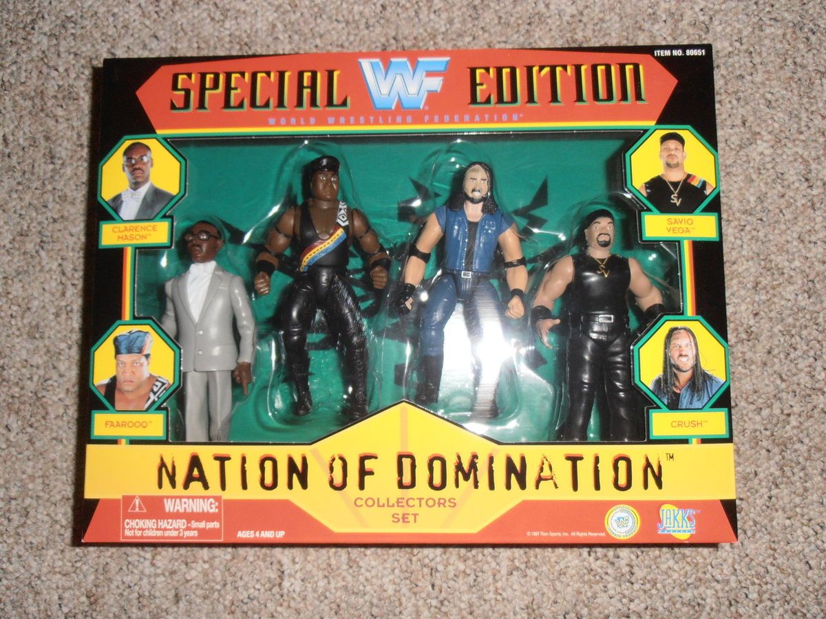 Nation of Domination WWF 4 Pack Jakks Special Edition Collectors Set