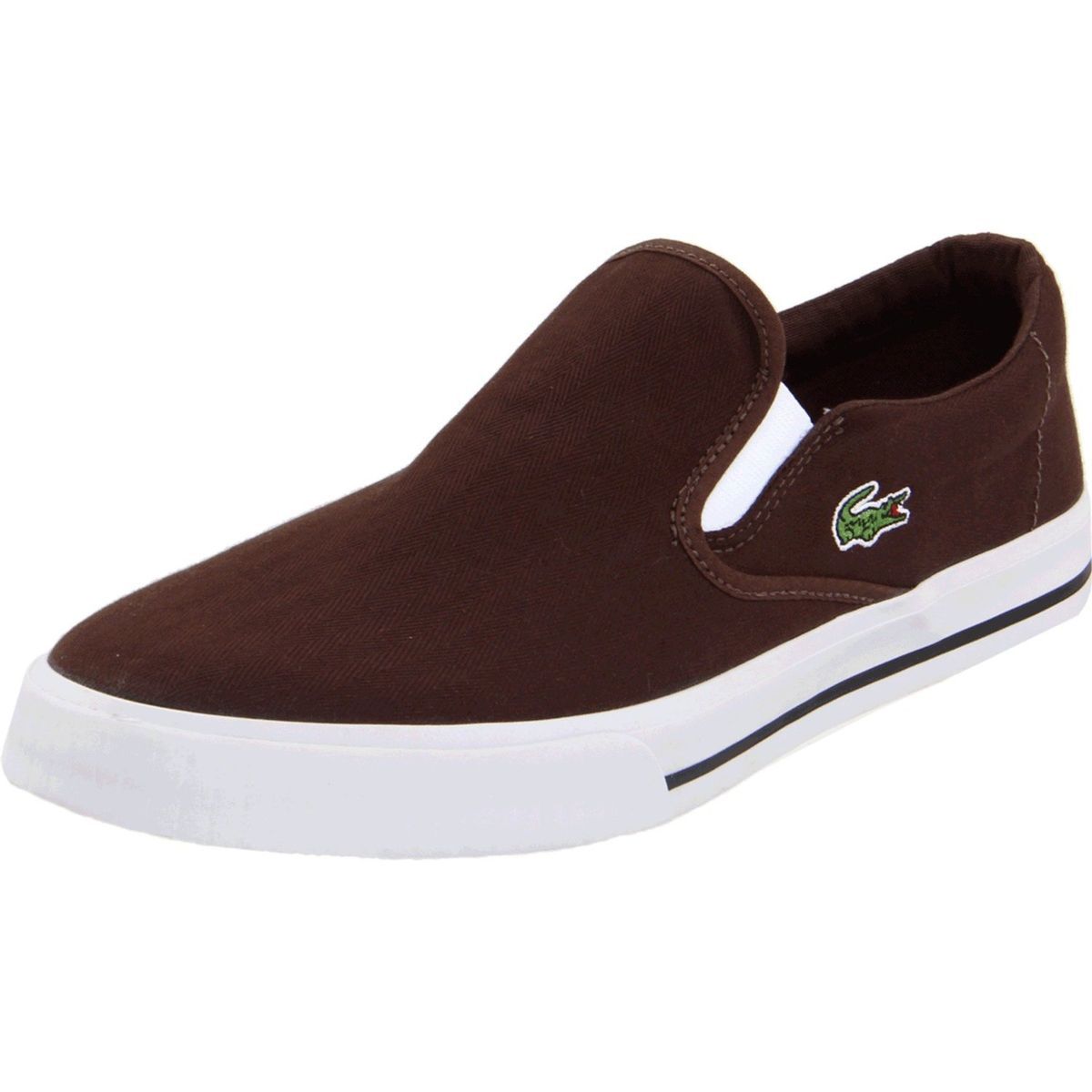 Lacoste Mens Lynden Slip Pod Sneaker Dark Brown