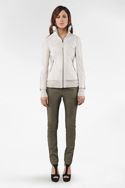 Mackage Mackage Knit Inset Lambskin Leather Jacket s Pearl $675