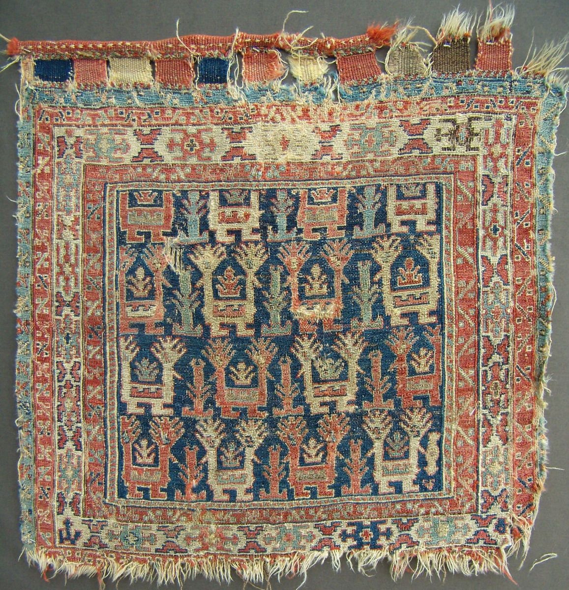 1st Half 19th C Antique Shahsavan Sumak Bag Face RARE Peacocks Field