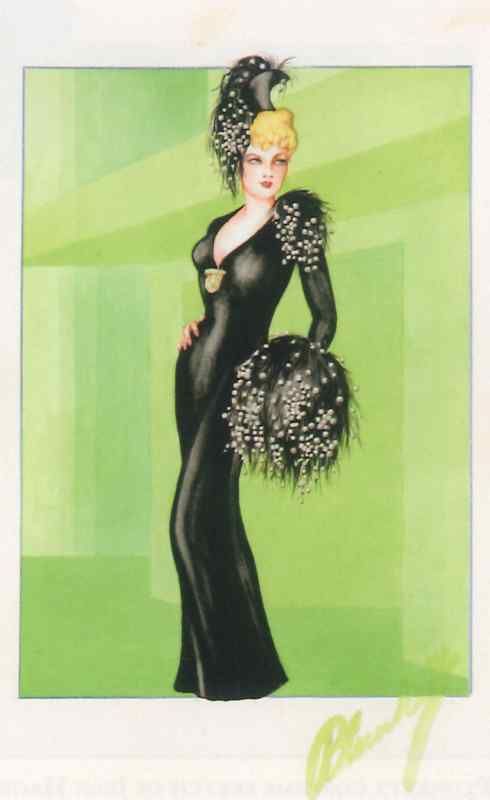 Mae West Costume Sketch The Heats on w Plumkett