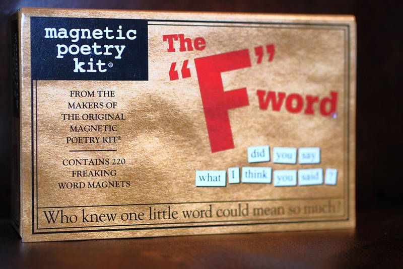 Refrigerator Magnets Magnetic Poetry Kit The F Word