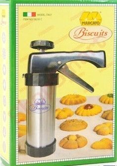 MARCATO DELUXE BISCUIT MAKER 16 NOZZEL HEADS ICING COOKIE BISCUIT GUN