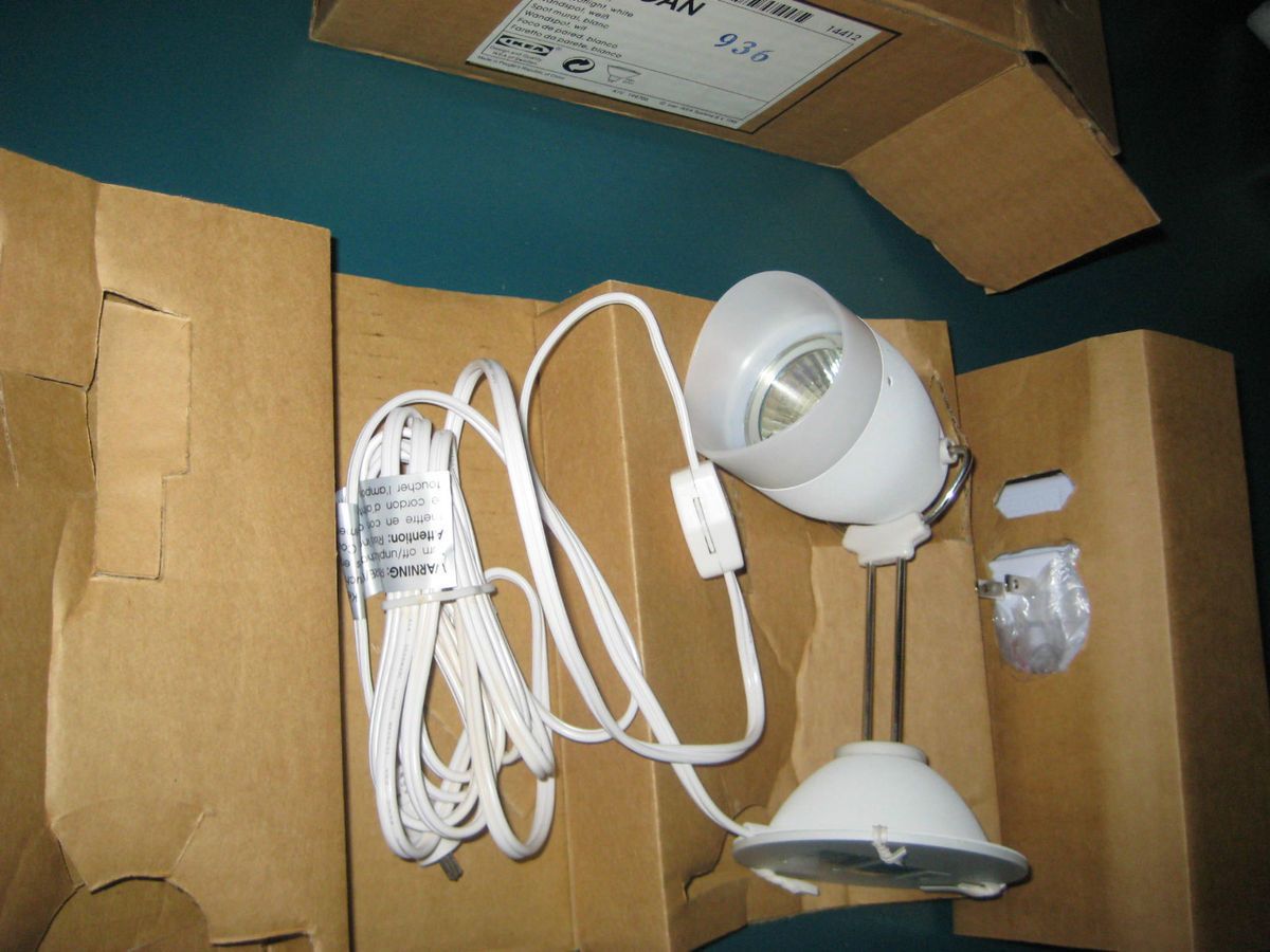 New IKEA Mangan Wall Spotlight White