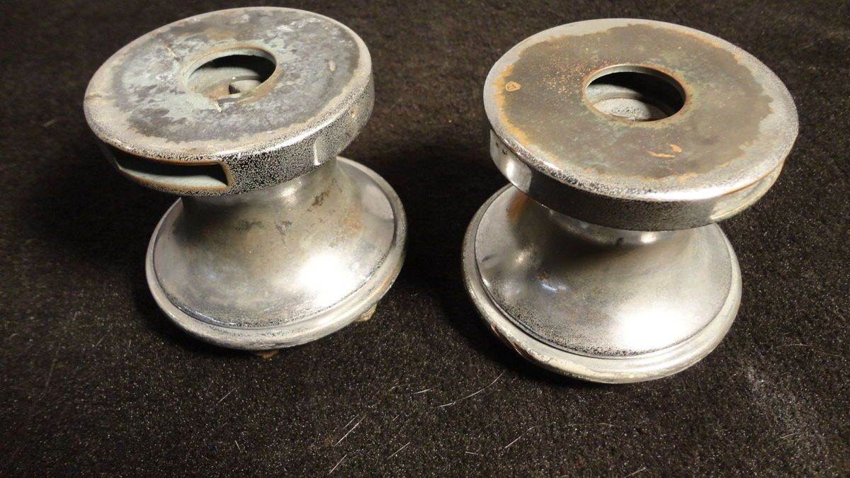 Used Pair Chrome Bronze Sailboat Marine Winches