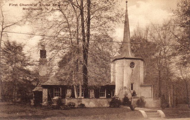 Maplewood NJ Essex Co Church Building Postcard N J