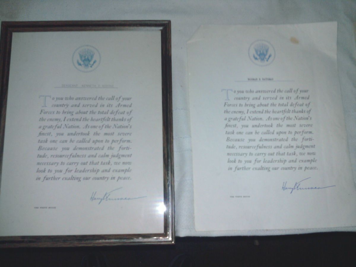 Two President Harry Truman Signed Letters