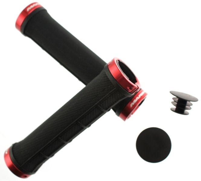 MARIN Lock On Mountain Bike Handlebar Flat Bar Grips Pair Mtb XC Red