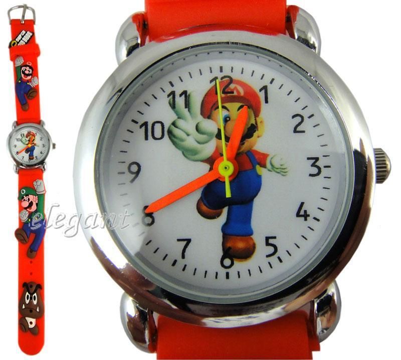 Nintendo Super Mario Brothers 3D Kids Wrist Watch Red