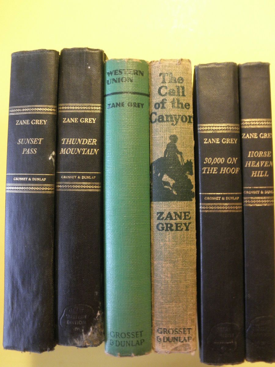 Zane Grey Lot of 6 Books