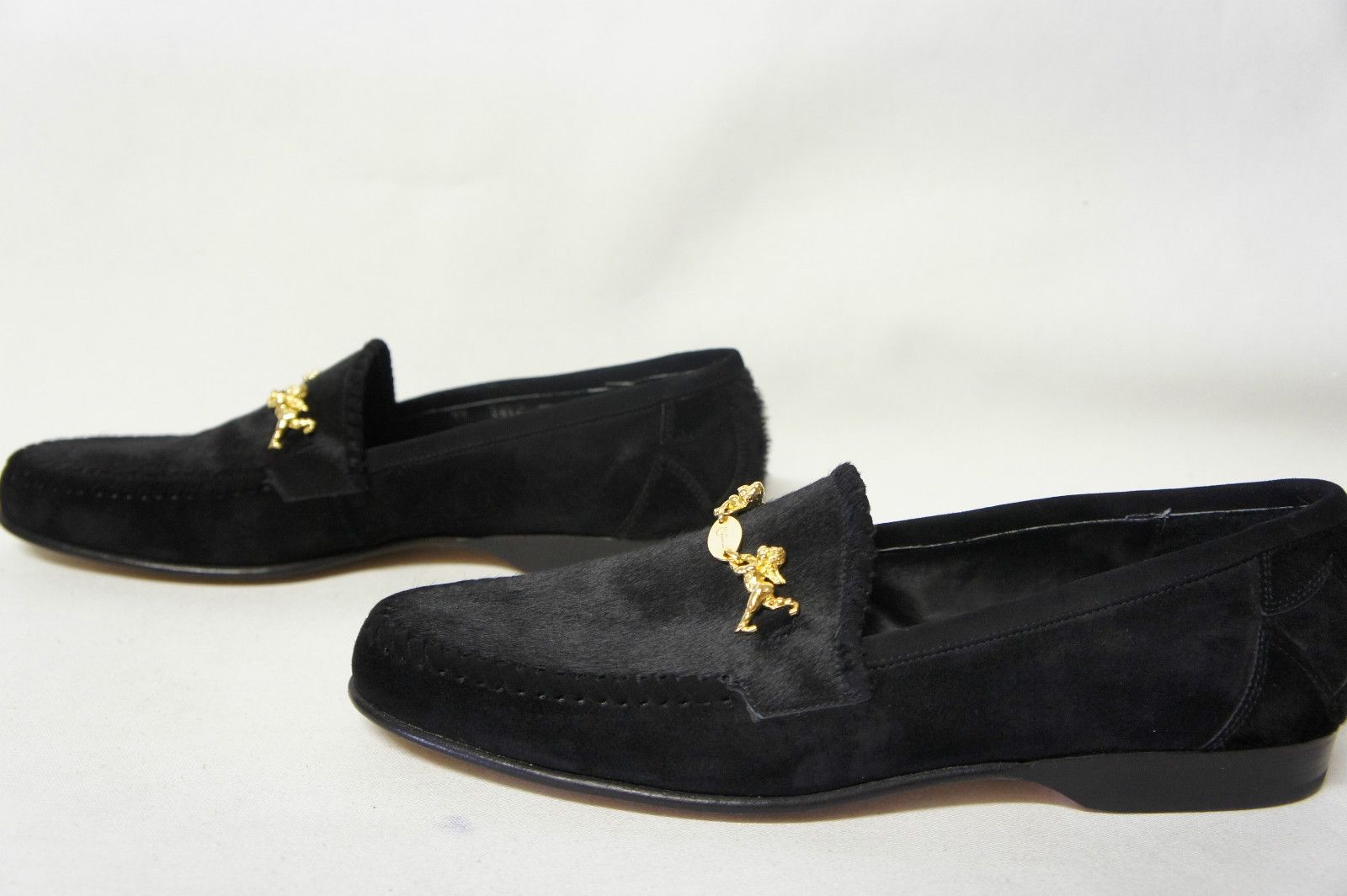 Mauri Black Pony Hair and Suede Loafer Dress Shoes Sz 9 5 M EUC