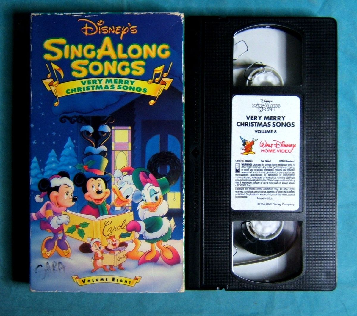 Disney Sing Along Very Merry Christmas Songs VHS Volume 8 Mickey Mouse