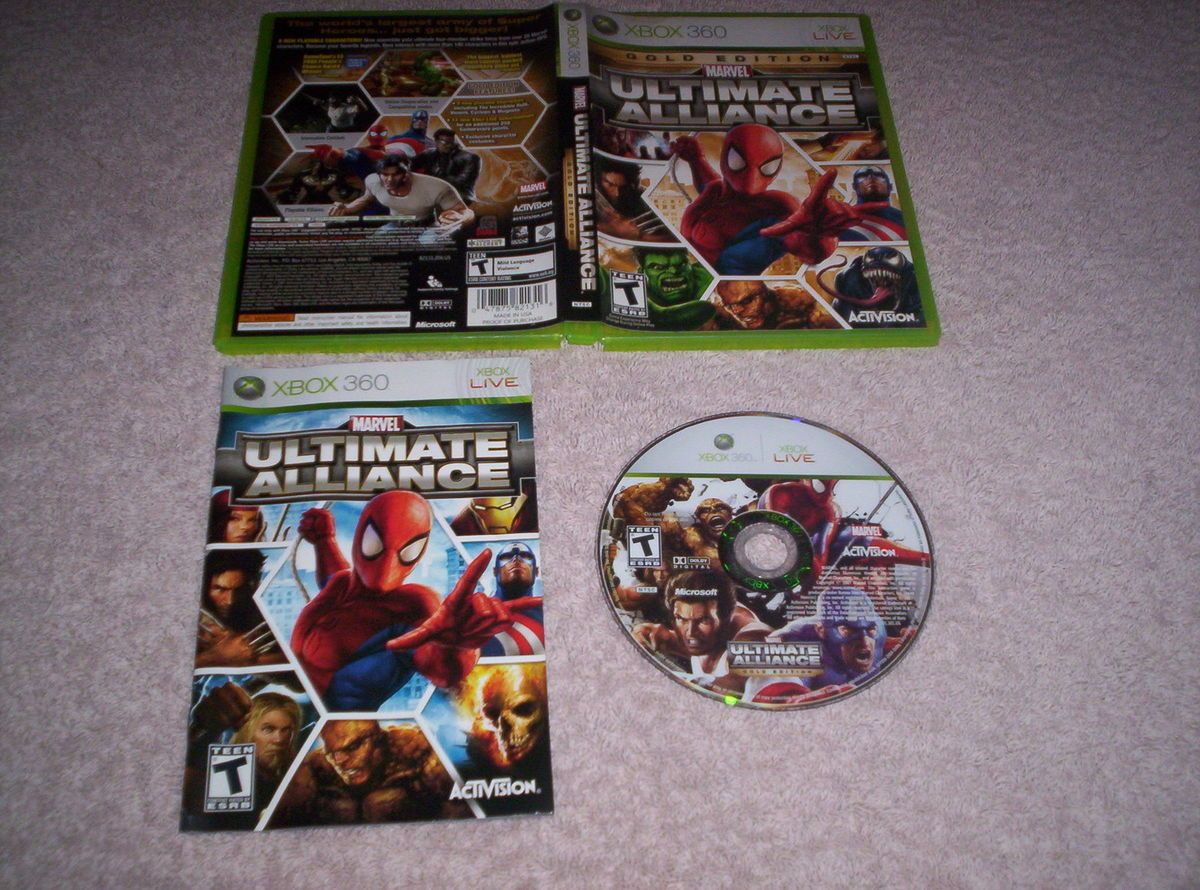 Marvel Ultimate Alliance Gold Special Edition Xbox x Box 360 Xbox360