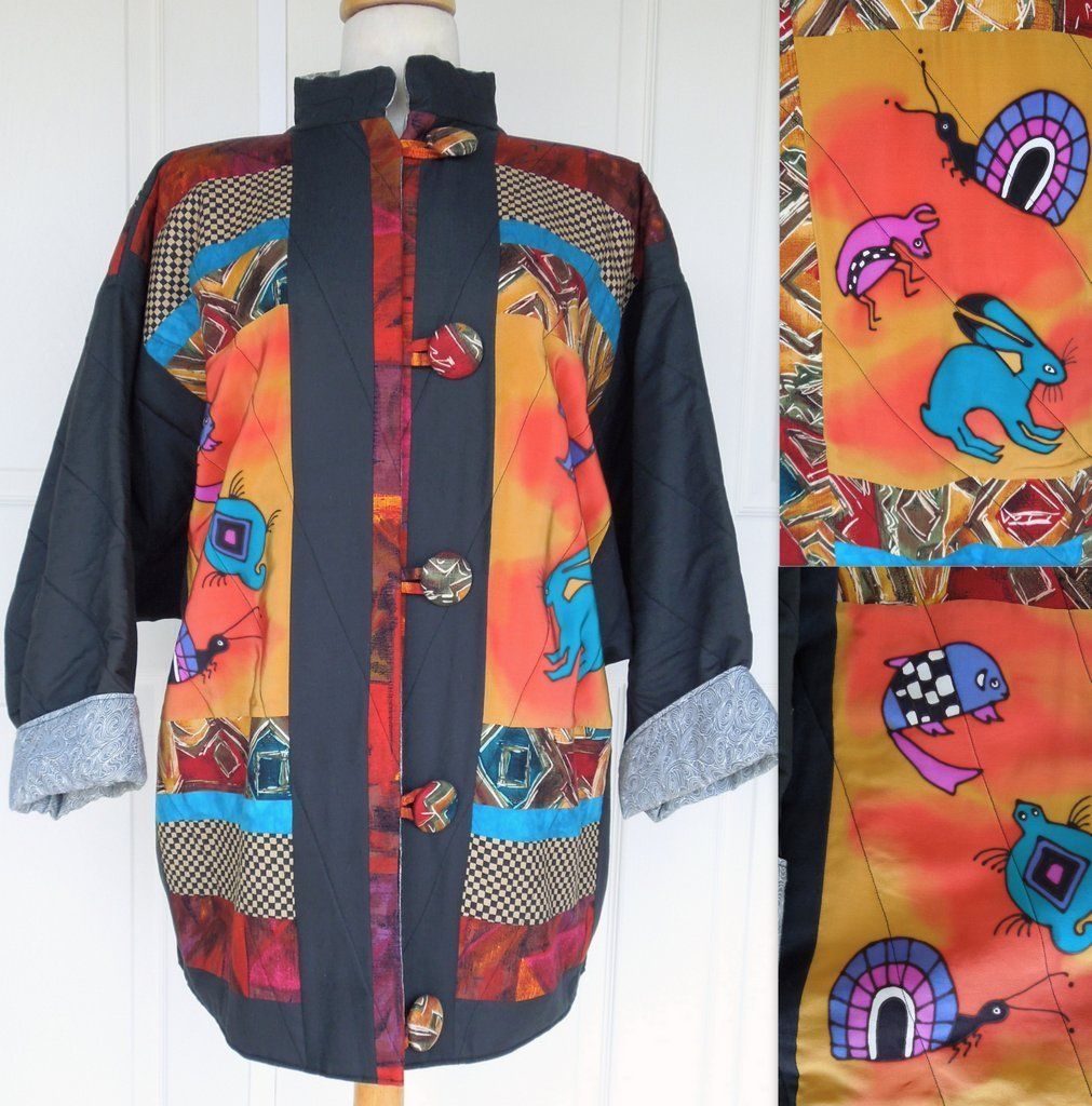 CAROLYN McCLAIN APPAREL ArTsY JACKET COAT multicolor ANIMALS dolman