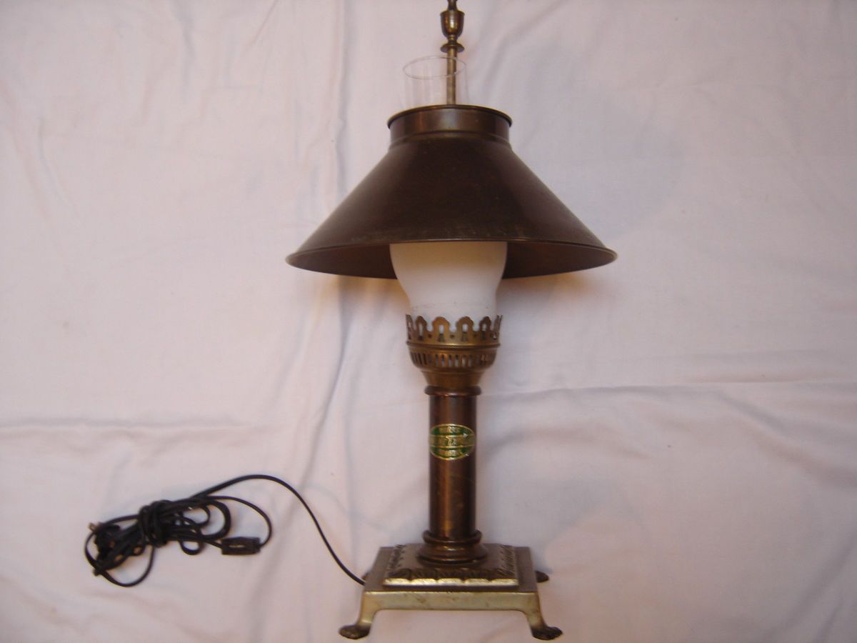 Paris Istanbul Orient Express Lamp Brass Claw Foot Brass shade