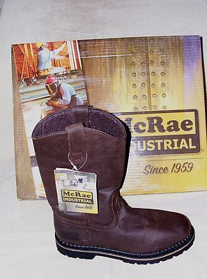 McRae Industrial MR85144 Mens SZ 8 Medium Brown Ruf Rider Non Steel