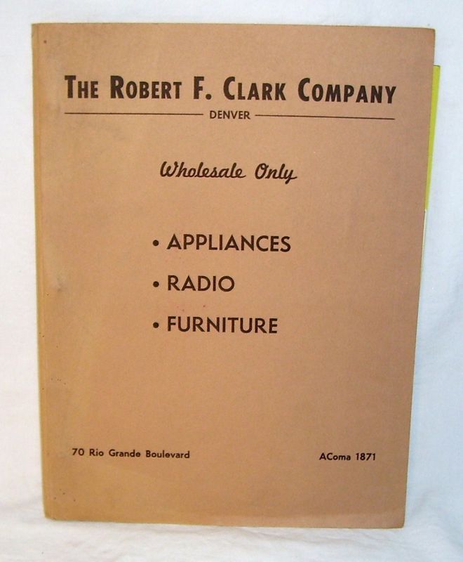 195Os Robert Clark Wholesale Catalog Meier Pohlmann Dinettes Mid