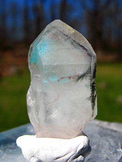 Ajoite in Quartz Crystal Messina Copper Mine s Africa