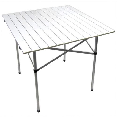 Collapsible Metal Picnic Table Portable Roll Up Table