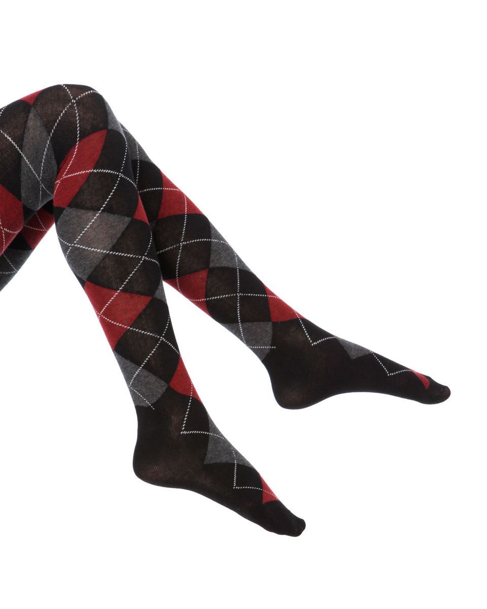 Memoi Argyle Obsession Sweater Tights