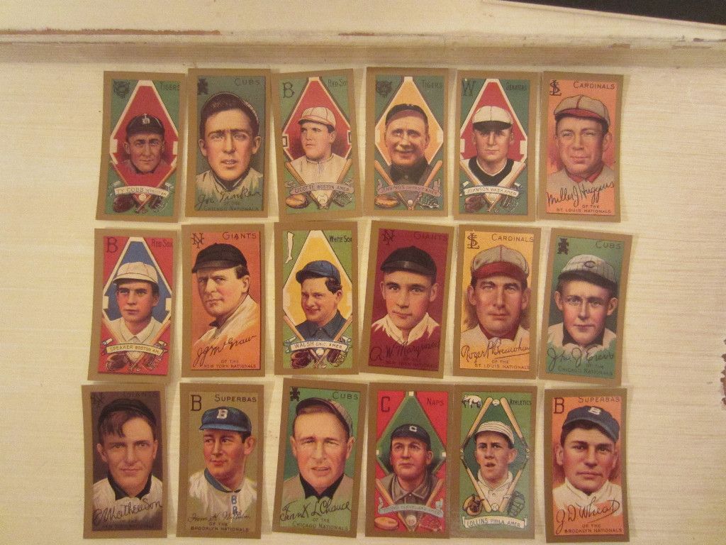 205 Reprints 18 Gold Border HOF Ty Cobb CY Young Walter Johnson