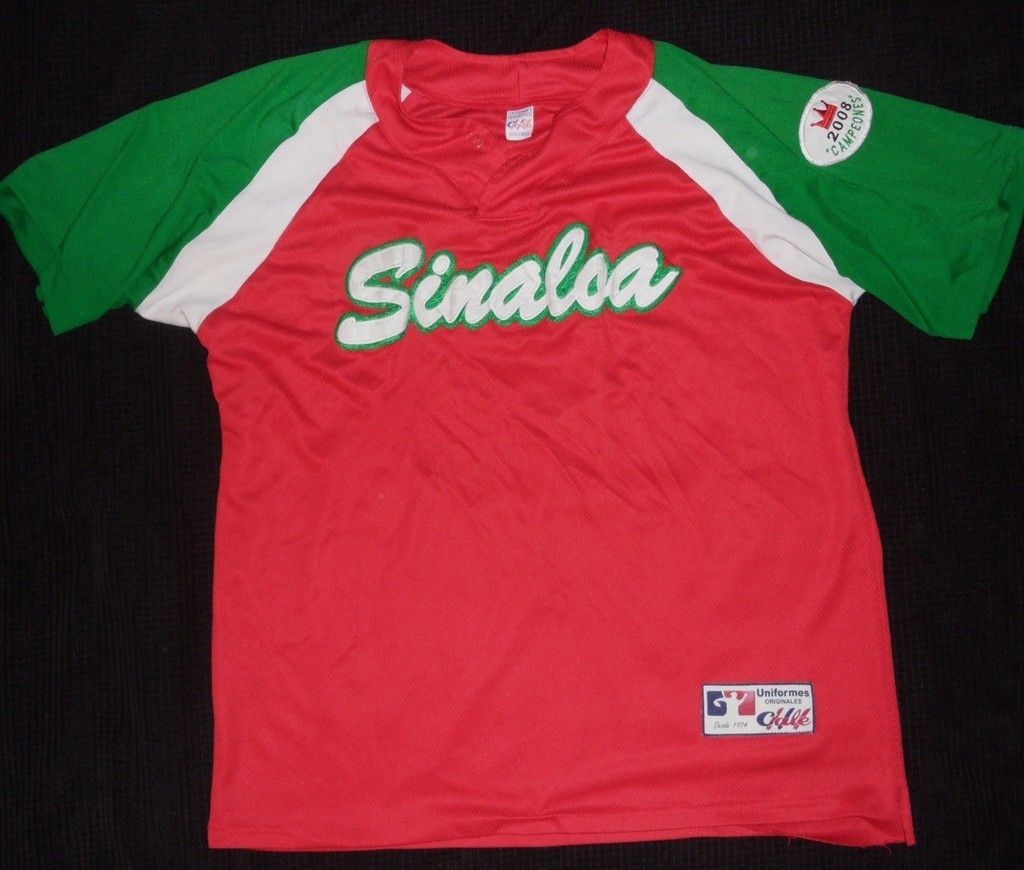 2008 Campeones Sinaloa Mexico 9 Beisbol Baseball Jersey Sewn L