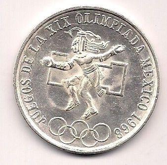 Mexico 1968 M Mexican Silver 25 Peso Coin VERY NICE & UNCIRCULATED