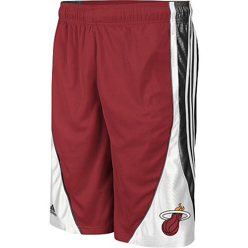 Miami Heat NBA Adidas Flash Mens Shorts Red White Black