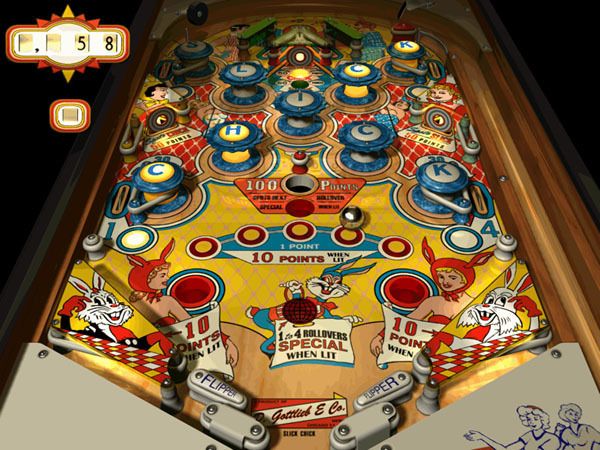 Microsoft Pinball Arcade with Slick Chick 6 More Tables XP Vista Win 7