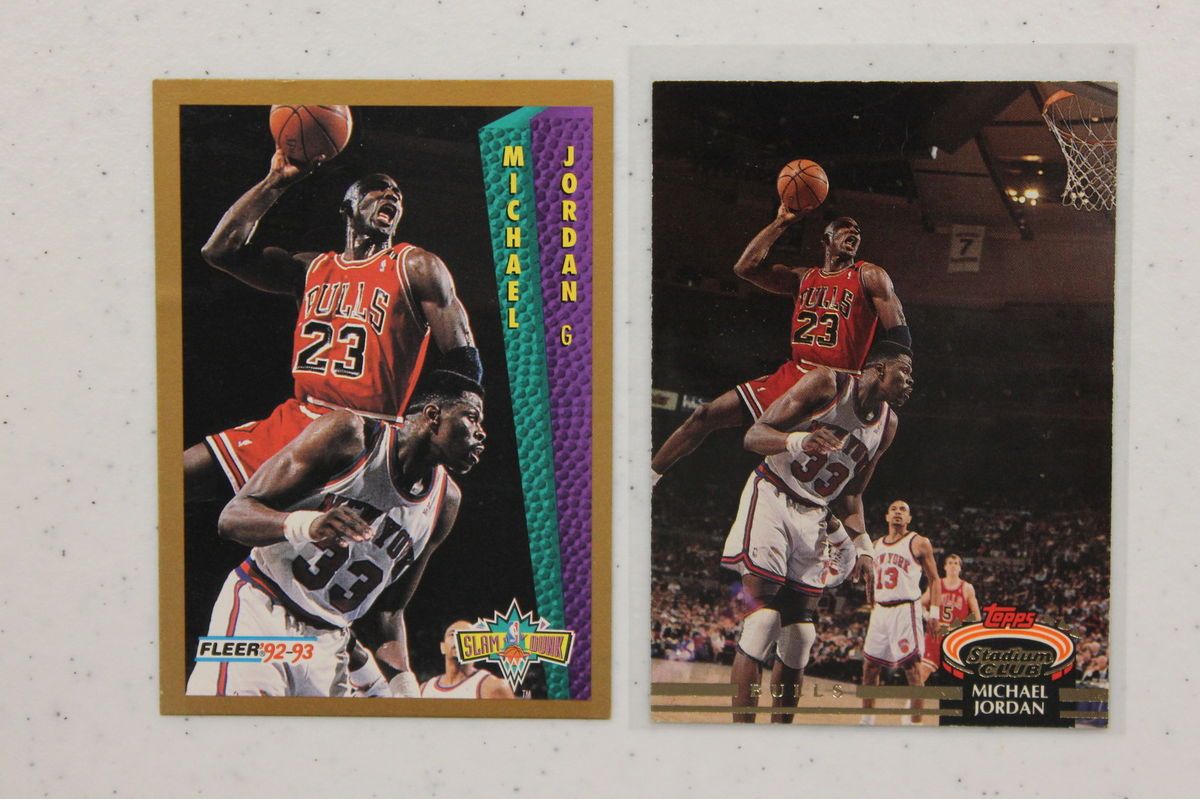 MICHAEL JORDAN 92 93 FLEER & STADIUM CLUB CARDS POSTERIZING PATRICK