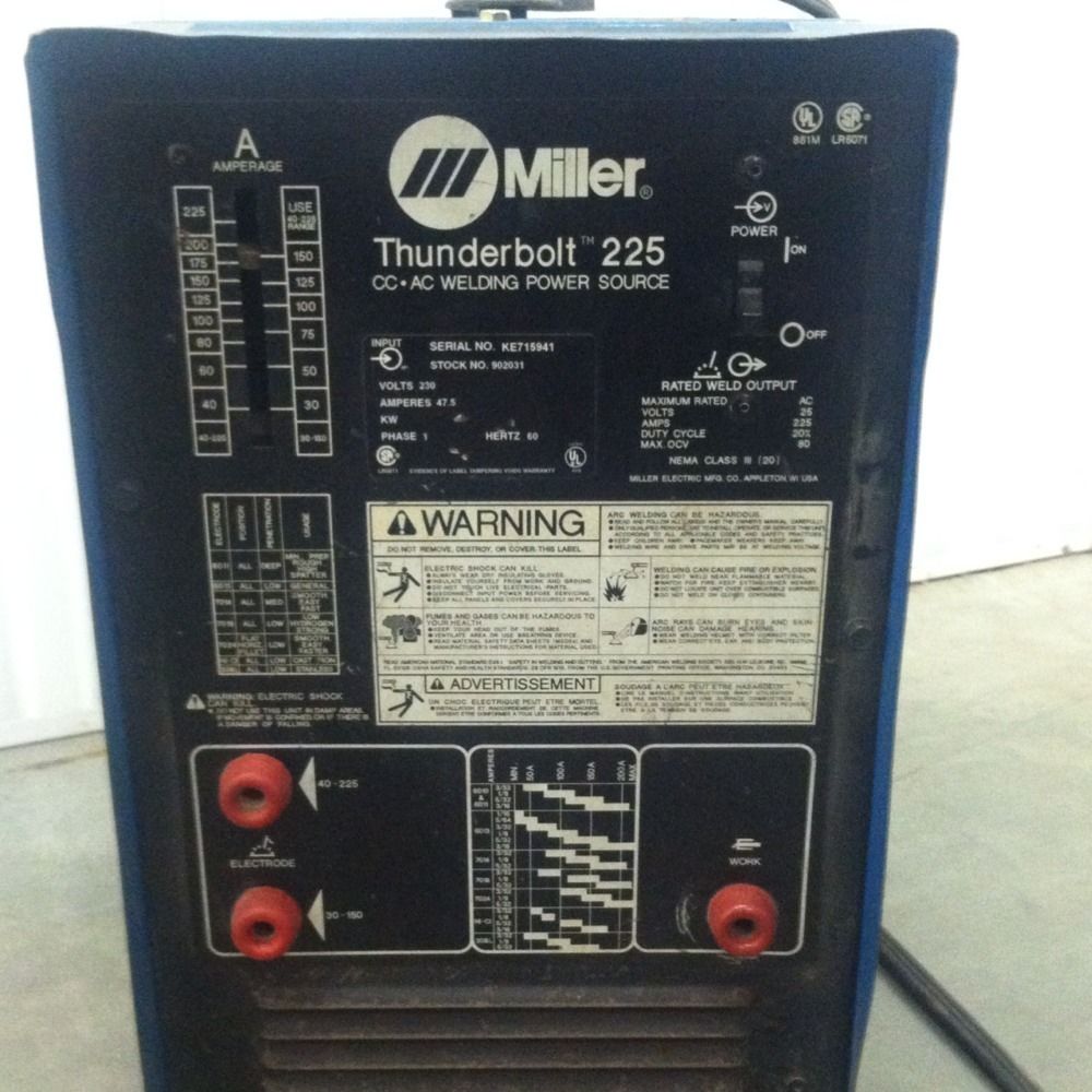 Miller Thunderbolt 225 Welder