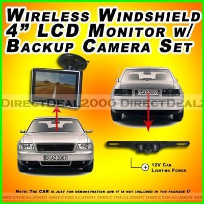 Night Vision Backup Camera w/ 4 Dashboard Monitor Revesing System