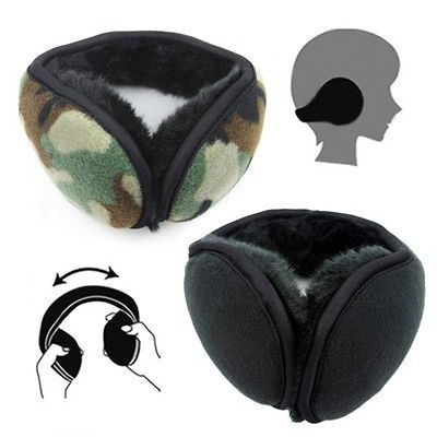 Mens Womens Outdoor Fur Fleece Ear Muffs Warmers Wrap Behind the Head