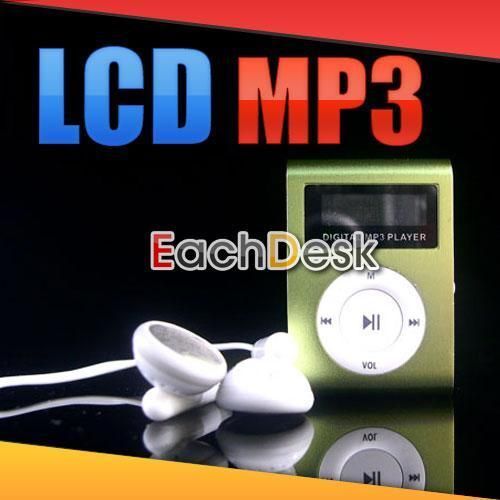 2GB LCD Screen Metal Mini Clip on  FM Radio Player