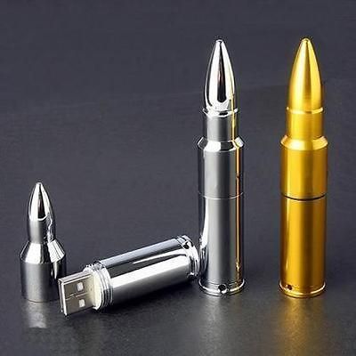 Metal Bullet Shape 64GB 128GB High Speed USB 2.0 Flash Drive Pen